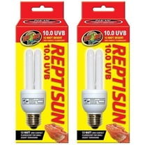 2 Pack Zoo Med Reptisun 10.0 Uvb Mini Compact Fluorescent
