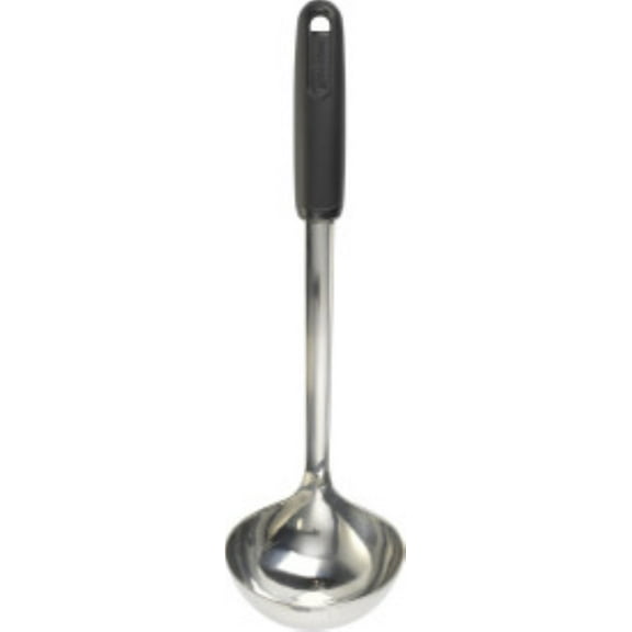 Kitchen Ladle, Stainless Steel, Black handle, Goodcook, 1 Piece