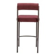 thumbnail image 4 of Livorno Counter Stool Red & Bronze Counter Stool, Modern Style, Shearling style fabric, Steel, Indoor Bar, 4 of 5