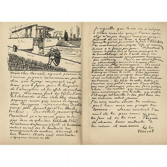 Facsimilie Of Letter From Vincent Van Gogh To Emile Bernard  Arles  18 March