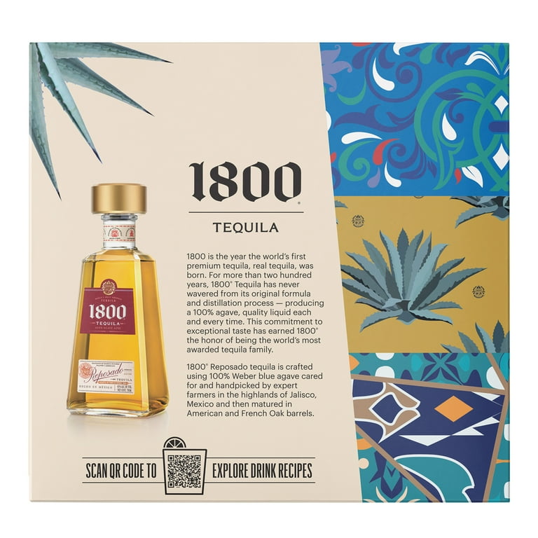 1800 Tequila Reposado and Serving Bowl, 40% ABV, 80 Proof, 1