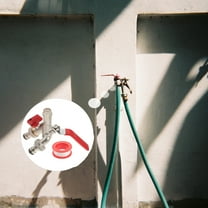 FENGGUIQU Double Spout Brass Laundry Faucet Kitchen Bathroom Utility Sink Faucet