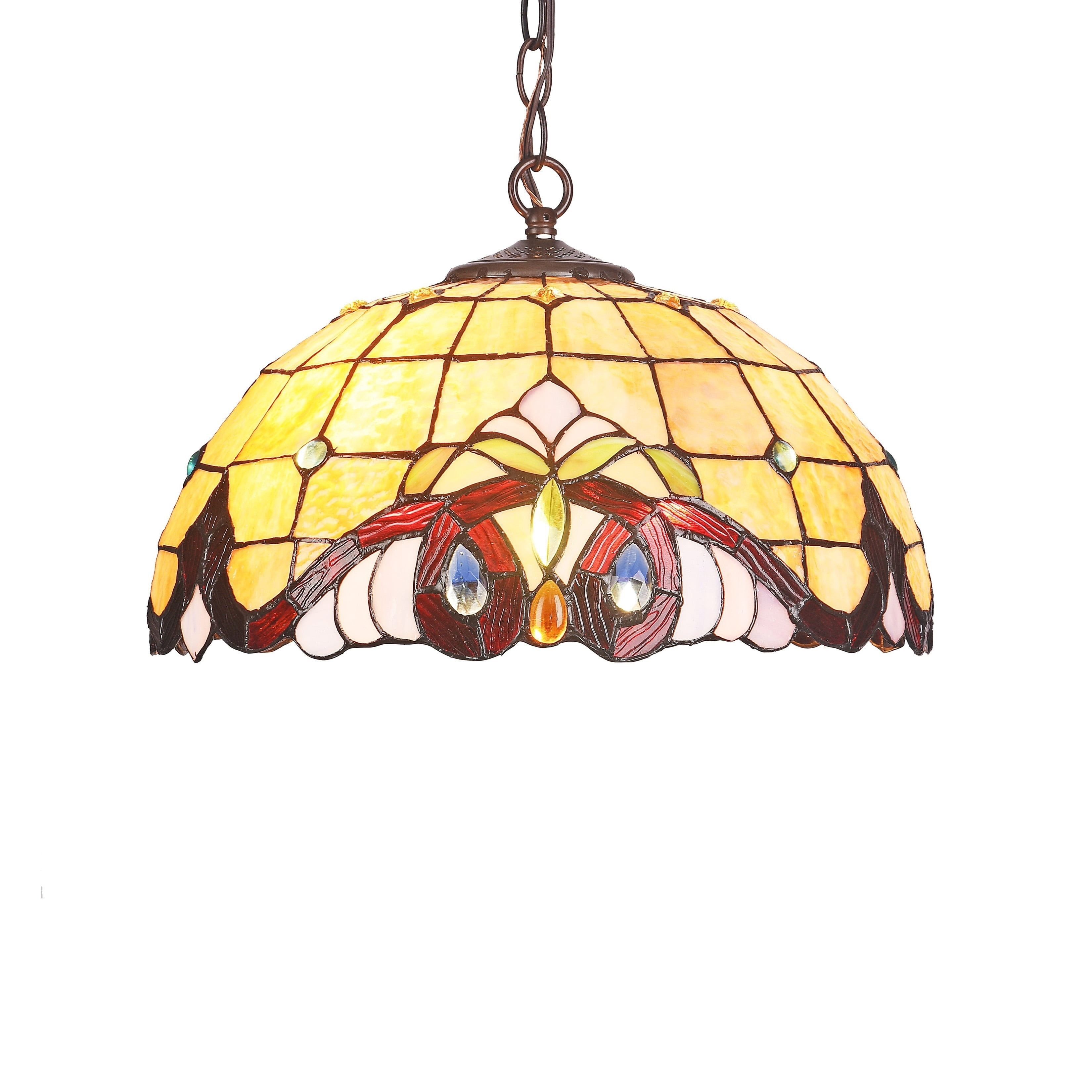 Chloe Lighting Tiffany 2-light Dark Bronze Pendant - Walmart.com ...