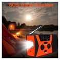 thumbnail image 4 of HR12W Portable Radio Hand Crank AM FM NOAA Emergency 3-in-1 Reading Lamp Flashlight Solar Charging 2000mAh Power Bank ,Easy to Use, 4 of 7