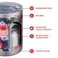 thumbnail image 4 of 12oz Tumblers Pioneer Flower Vacuum Insulated Stainless Steel Travel Tumbler Cups Mug with Lid and Straw for Beer,Coffee,Beverages with Cleaning Brush for Cold & Hot Drinks, 4 of 5