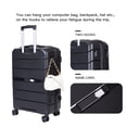 thumbnail image 6 of Luggage 3 Piece Sets, Hard Shell Luggage Sets with Spinner Wheels, PP Lightweight and Durable Suitcases, Hardside Travel Suitcase Sets with TSA Lock (20/24/28 Inch), Black, 6 of 9