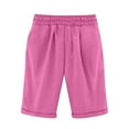 thumbnail image 5 of TQWQT Bermuda Shorts for Women Trendy Summer Drawstring Waisted Cotton Shorts Knee Length Dressy Casual Long Shorts with Pockets Hot Pink 4XL, 5 of 5