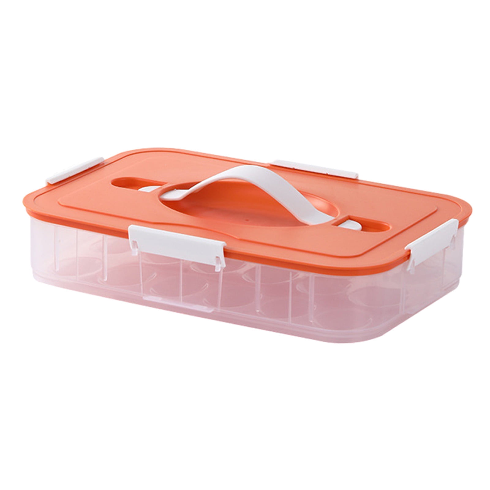Egg Container for Refrigerator | 18 Egg Storage Organizer with Lid | Clear Plastic Egg Keeper | Stackable Fridge Organizer for Kitchen | Reusable Food Freshness Container
