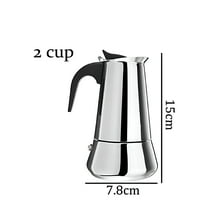 ACDANC Coffee Pot Stainless Steel Mocha Espresso Latte Percolator Stove Top Coffee Maker Pot Kitchen Essentials Black