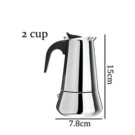 ACDANC Coffee Pot Stainless Steel Mocha Espresso Latte Percolator Stove Top Coffee Maker Pot Kitchen Essentials Black