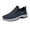 Blue, variant on HTHLVMD Men's Faux Leather Slip-Ons, Orthopedic Shoes Men Arch Support Breathable Lightweight Slip On Walking Sneakers Waterproof Non-Slip Hiking Shoes Comfy Wide Width Loafers, Gray 9.5