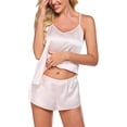 thumbnail image 1 of Ropa de dormir Lencería sexy para mujer Pijama de satén Camisola Pantalones cortos Conjunto de ropa de dormir, 1 of 3
