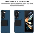 thumbnail image 2 of for Samsung Galaxy Fold5 Case, [Snug Touch Matte ] Military Grade Shockproof Protective Phone Case with Kickstand for Samsung Galaxy Fold 5 LTT Blue, 2 of 18