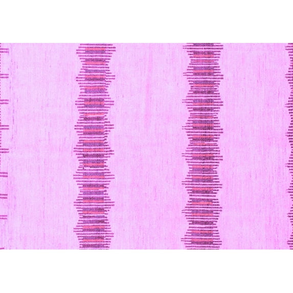 Ahgly Company Indoor Rectangle Solid Purple Modern Area Rugs, 2' x 4'