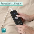 thumbnail image 3 of BLACK+DECKER Heated Blanket Electric Throw, 4 Heating Levels, 3H Timer, Auto Shutoff, 50x60 inches, Fleece, Cream, 3 of 7
