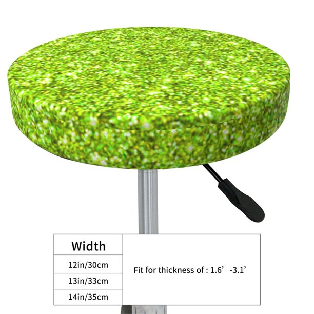 Housses De Tabouret De Bar Rond - Lot De 2, Lavables, Extensibles Pour Diamètre 11 à 16 Pouces - Vert Clair En Velours De Maïs