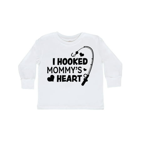 

Inktastic I Hooked Mommy s Heart with Fishing Rod Gift Toddler Boy or Toddler Girl Long Sleeve T-Shirt