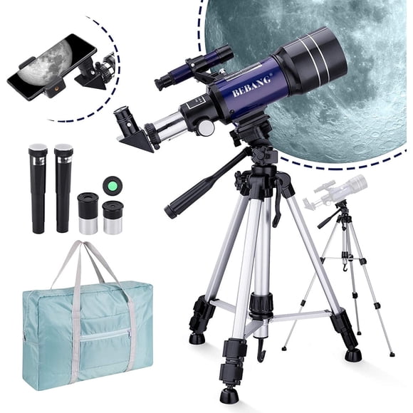 BEBANG Telescopios para Niños Adultos Principiantes, Telescopio de 70MM para Astronomía, Telescopios Refractores con Trípode