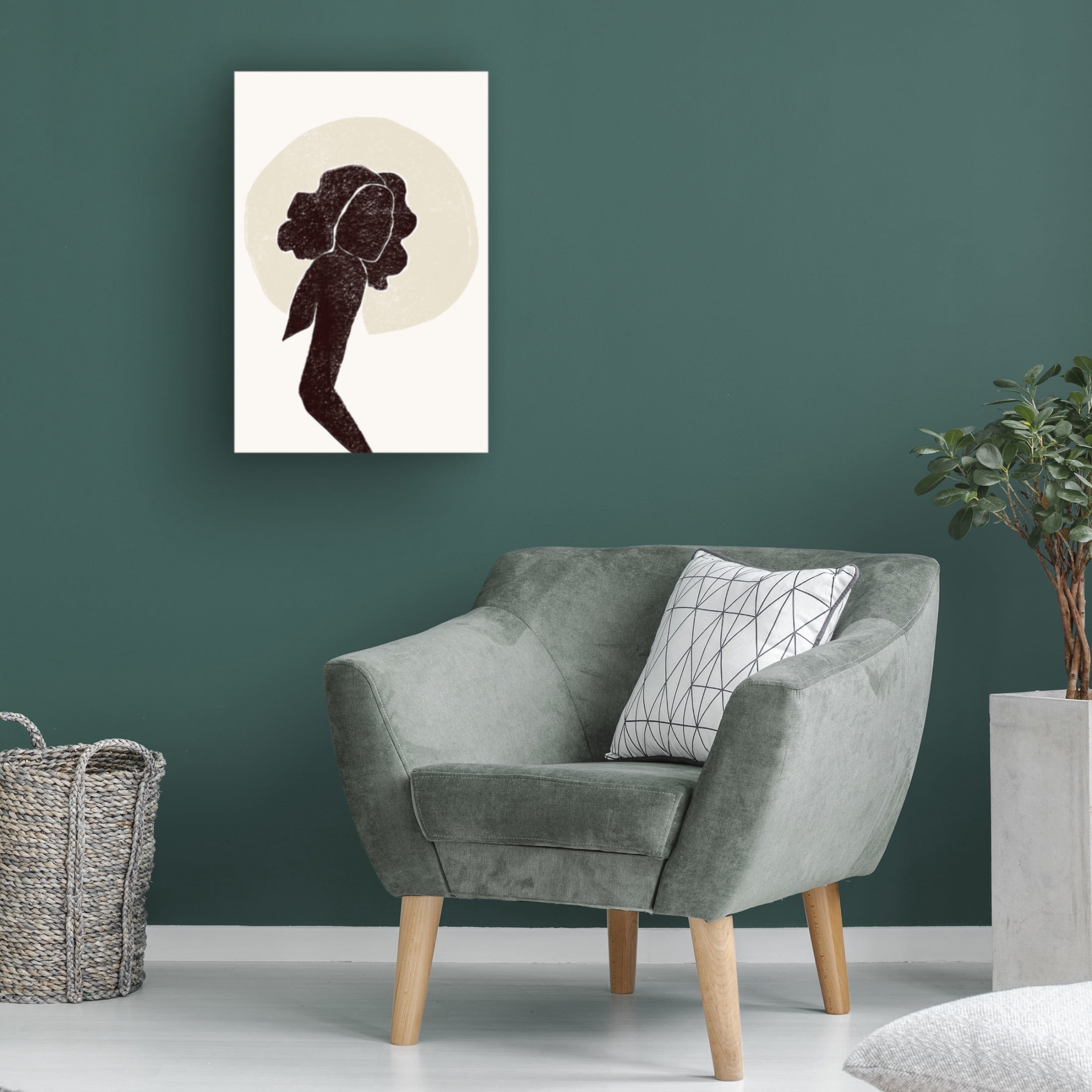 Canvas Wall Art - Yuyu Pont 'Black and Beige I' Wall Art for Living Room, Bedroom, or Office Décor by Trademark Fine Art - 22 x 32 Inches