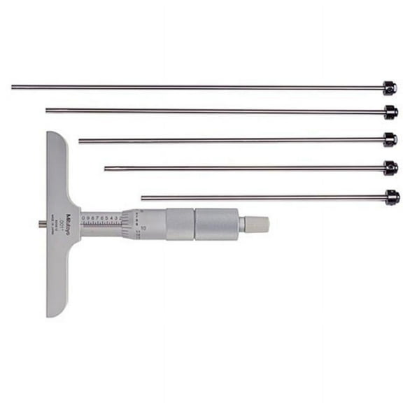 Mitutoyo Depth Micrometer,0 to 6" 129-132