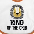 thumbnail image 4 of Inktastic King of the Crib Boys Lion Boys Baby Bib, 4 of 4