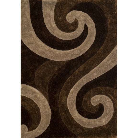 United Weavers Finesse Area Rug 2100 21426 Summit Beige Waves Curls 5' 3" x 7' 2" Rectangle