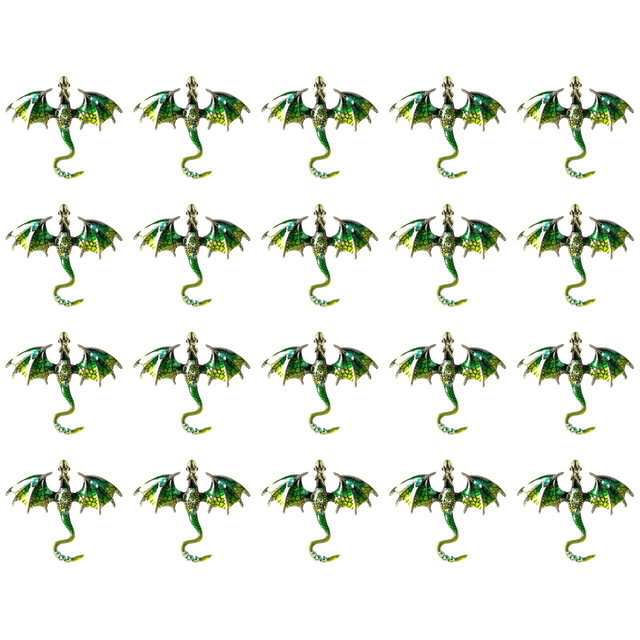 Broche Dragón Volador Dragón Esmaltado Exquisito para Traje Abrigo (Claro) Verde