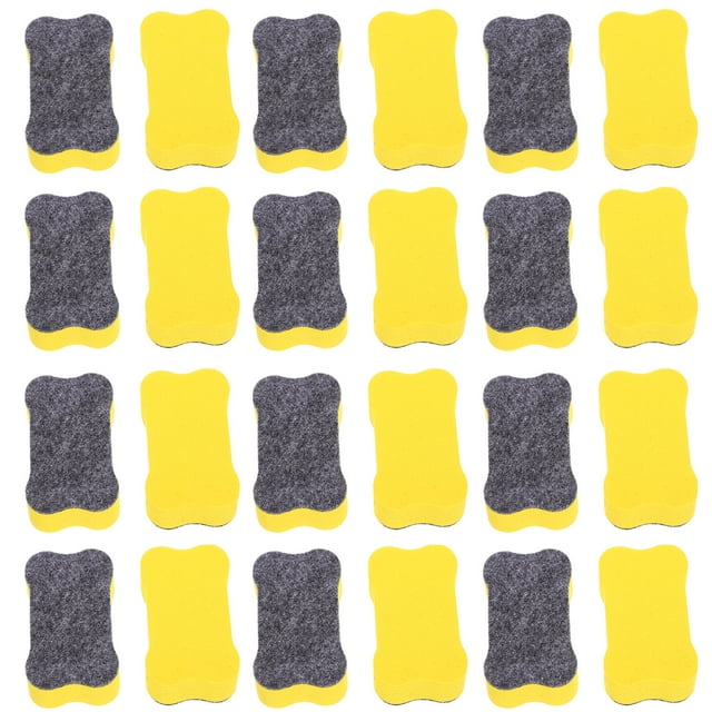 24 Pcs Effaceur à Sec pour Tableau Blanc Effaceur en Feutre EVA Effaceur en Forme d'Os