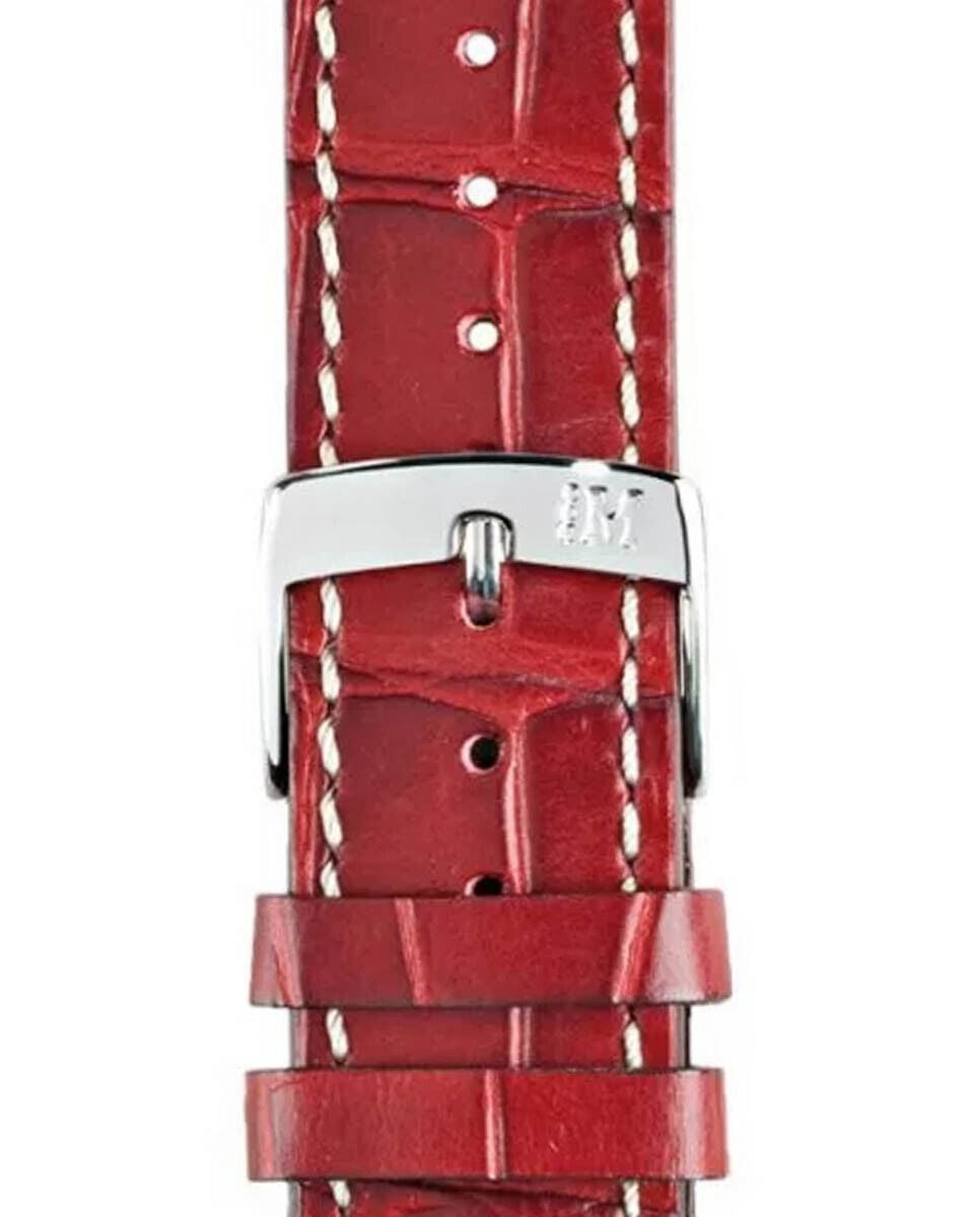 Morellato Guttuso Watch Strap - Bordeaux - 18mm - Chrome