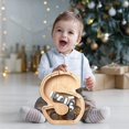 thumbnail image 3 of Hucha para niños Hucha personalizada con letras de la A a la Z Hucha de madera transparente con decoración de letras Hucha creativa Regalos para niños, 3 of 4