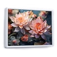 thumbnail image 2 of Designart "Lotus Pond Asian Painting IX" Asian Floater Framed Wall Art Print, 2 of 7