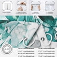 thumbnail image 6 of Teal Eucalyptus Leaves Shower Curtain, Teal Blue and Gold Watercolor Leaves Botanical Plants Bathroom Curtain Waterproof Fabric Machine Washable with Hooks, 36" Wx72 L, 6 of 6
