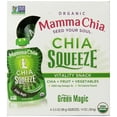 thumbnail image 3 of Mamma Chia Organic Vitality MZF22 Squeeze Snack, Green Magic, USDA Organic, Non-GMO, Vegan, Gluten Free, and Kosher. Fruit and Vegetables with only 70 Calories. 3.5 Ounce (Pack of 4), 3 of 3