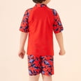 thumbnail image 4 of Odeerbi 3-11 Años Traje de Baño de Entrenamiento Atlético de Dos Piezas Para Niños Con Conjunto de Gorra de Baño Traje de Baño de Surf de Playa, 4 of 4