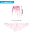 thumbnail image 2 of Uxcell Women's Belly Dance Hip Scarf with Sequins Triangle Wrap Skirts Waist Chain for Music Festival Party Costume Dark Pink, 2 of 7