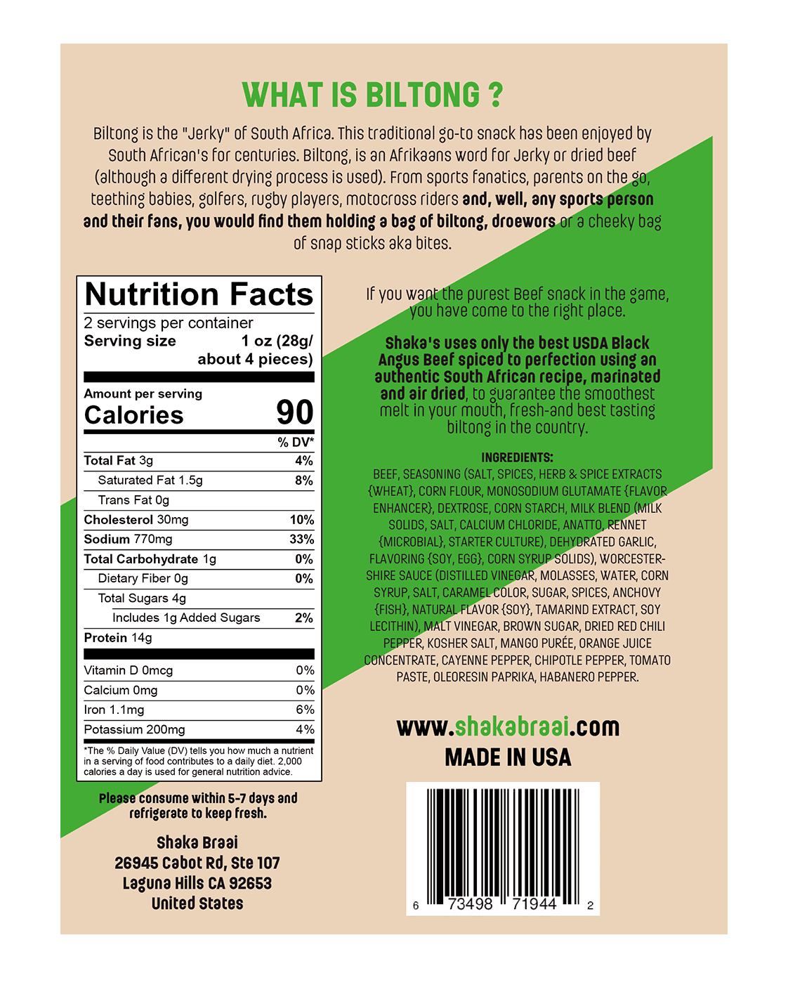 SHAKA'S Mango Habanero Beef Bites, 8 oz