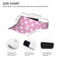 thumbnail image 2 of Kdxio Pink And White Polka Dot Print Sun Visor Hat Golf Visor Adjustable Velcro Outdoor Sports Cap for Men Women, 2 of 6