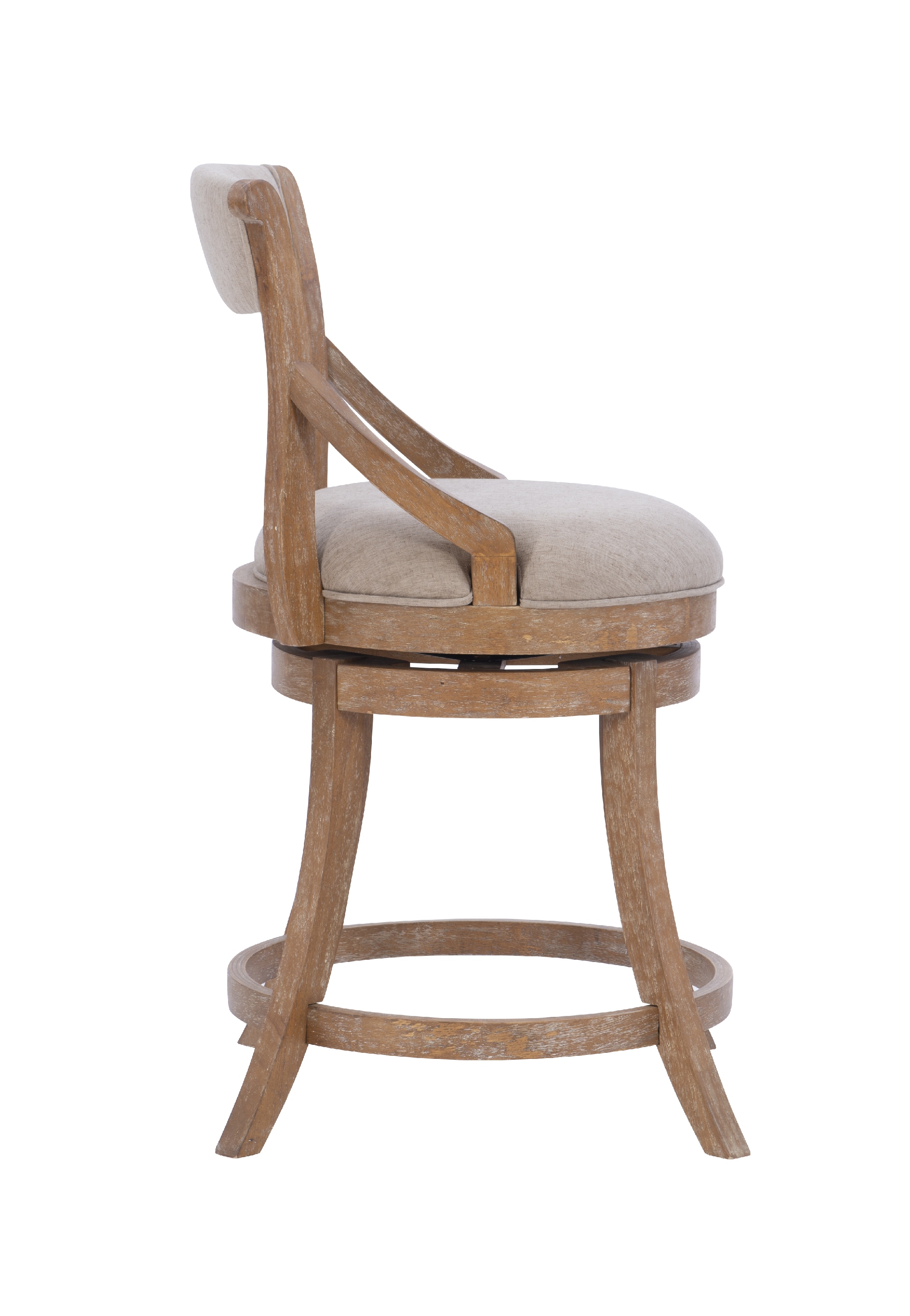 Powell Gemma Bar Stool with 360-Degree Swivel, Beige