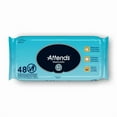 thumbnail image 4 of Attends Washcloths No-Rinse Disposable Cleansing Wipes for Incontinence, 7.8"x11.8", Hypoallergenic Alcohol-Free with Aloe, Scented, 48ct Soft Pack, 4 of 5