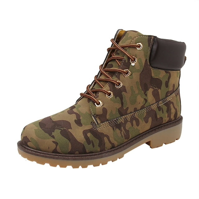 NOKIO Bottes de Randonnée Mi-Hautes pour Femmes Waterproof Antidérapantes Style Combat Chaussures de Travail pour Sac à Dos Aventures en Plein Air et Activités Robustes
