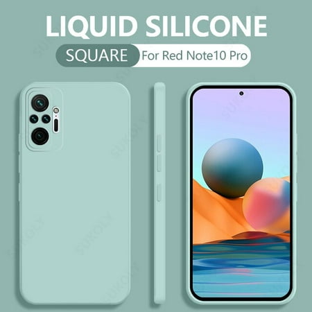 QWZNDZGR Square Liquid Silicone Case For Xiaomi Redmi Note 10 Pro 9 9s 9T 11s Mi 10T 11 Lite 11T Poco F3 M3 Pro 5G X3 GT NFC Soft Cover