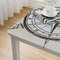 thumbnail image 4 of nygtbtfer Compass Square Fitted Tablecloth, Vintage Nautical Compass Table Cover Water Resistant Polyester Washable for Indoor Outdoor Party &amp; Banquet Dinner, Fits Square Table Maximum white, 4 of 7