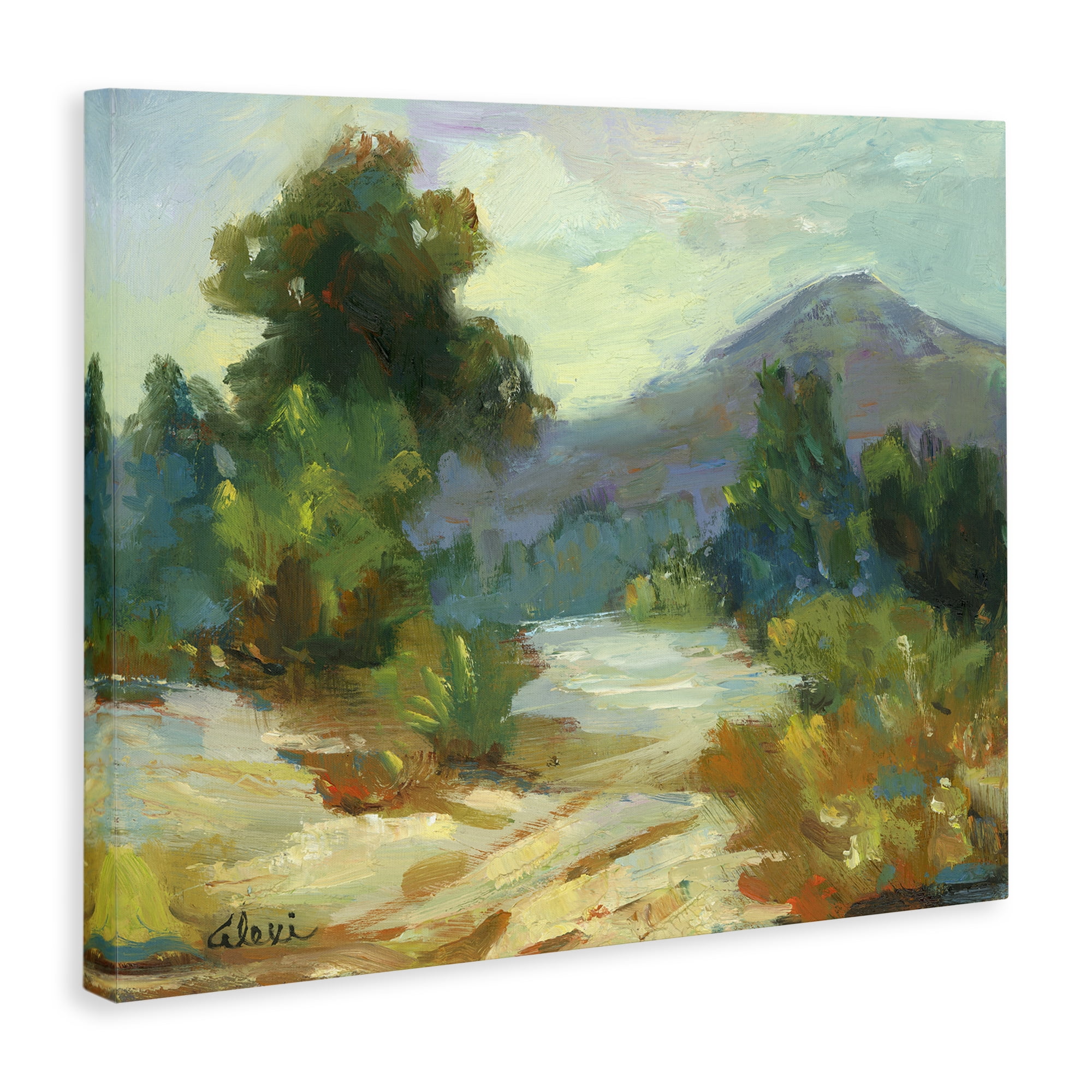 Stupell Industries Fall Time Mountain View Landscape & Nature Painting Wrapped Canvas Art Print Wall Art, 48 x 36