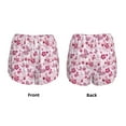 thumbnail image 3 of Pofeuu Flower Butterfly Print Women's Athletic Shorts Running Workout Shorts Tummy Control Quick Dry Gym Shorts with Pockets Double layer sports shorts-X-Large, 3 of 7