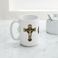 thumbnail image 5 of CafePress - Benedictine Crucifix And Medal Mugs - 15 oz Ceramic Large White Novelty Mug, 5 of 6