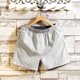 thumbnail image 2 of Pantalones Cortos para Hombre Cintura Elástica con Bolsillos, Ejercicio Suelto de Color Sólido para la Playa, Al Aire Libre Y el Uso Diario, 2 of 5