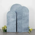 thumbnail image 4 of Efavormart Set of 3 Dusty Blue Crushed Velvet Chiara Wedding Arch Covers For Round Top Backdrop Stands - 5ft, 6ft, 7ft, 4 of 5