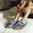 thumbnail image 4 of Xoenoiee Aztec Elephant American Tribal Print Women Men Cotton Open Toe House Slippers, Breathable Summer Indoor Slides, Memory Foam Slip-on Slippers Anti Slip Sole, 12-13 Women/11-12 Men, 4 of 7