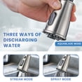 thumbnail image 2 of Wowow Kitchen Faucet Head Replacement Brushed Nickel, 3 Function Pull Out Spray Nozzle with 9 Adapters for Kitchen Sink Faucet，US Standard for Moen Kohler Delta Faucets G1/2 Male Connector, 2 of 7