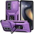 thumbnail image 1 of Funda para GANGXUN Motorola edge 5G 2024 - Soporte metálico, Función magnética, Morado, 1 of 5